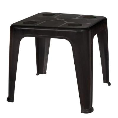 Mesa Plastica De Apoio Com Porta Copos Preta - Mor