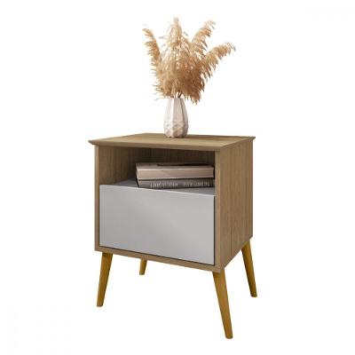 Mesa De Cabeceira Cancun Cinamomo Com Off White Bechara Cinamomo Com Off White