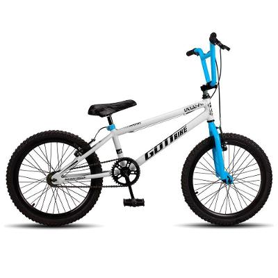 Bicicleta Infantil Aro 20 Bmx V-brake Branco Azul
