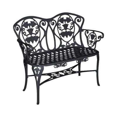 Banco Namoradeira De Jardim Viena Malbec 2 Lugares área Externa Aluminio Preto