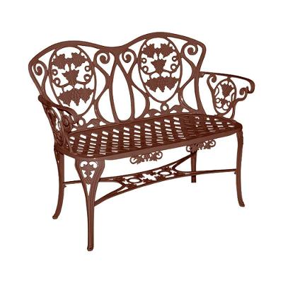 Banco Namoradeira De Jardim Viena Malbec 2 Lugares área Externa Aluminio Marrom