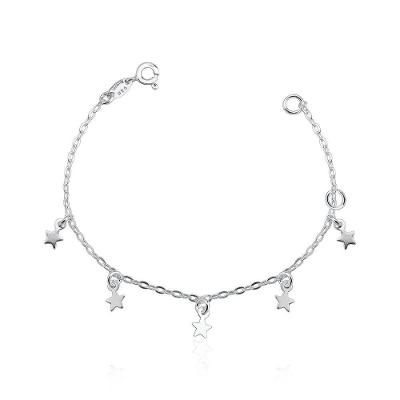 Pulseira Infantil Estrelinhas Prata 925