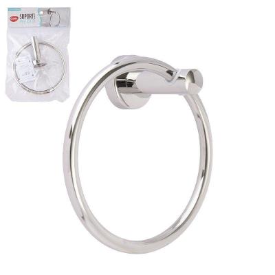 Suporte Toalha Circular Aço Inox 16,5cm X 16,5cm X 9cm