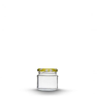 Pote De Vidro 150 Ml Com Tampa - Modenuti Distribuidora Xadrez Amarelo