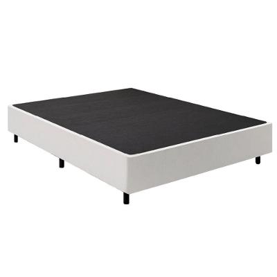 Cama Box Base Casal Queen 1,58m Suede Marsala Branco