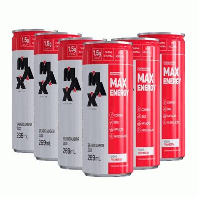 Max Energy Fardo 6 Un 269ml Framboesa