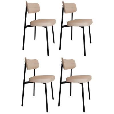Cadeira De Jantar Estofada Kit 4 Ella M25 Linho Areia - Mpozenato