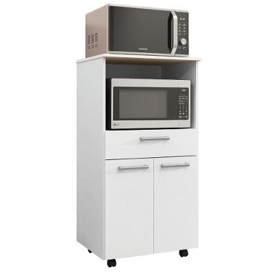 Armário De Cozinha Balcão Multiuso Duplo Forno Duetto Branco Kit's Paraná Branco