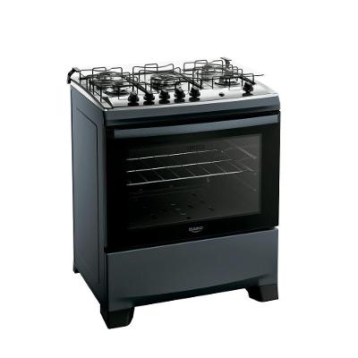 Fogão Dako Supreme Glass 5 Bocas A Gás Acendimento Automático Titanium - Bivolt