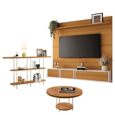 Home Suspenso Max Cinamomo Off White E Aparador Infinity E Mesa De Centro Sky Cinamomo- Hb Móveis