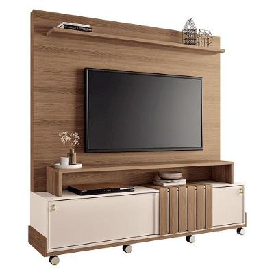 Estante Home Theater Bold Castanho Off White - Hb Móveis