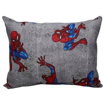 Fronha Portallar Malha Estampada Disney Marvel Spider Wall 48cmx68cm Cinza