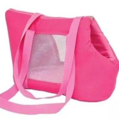 Bolsa De Transporte Pet Dobrável Para Cachorros E Gatos / Leve, Segura Ideal Para Viagens E Passeios Rosa