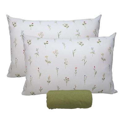 Jogo De Cama Portallar Queen Malha 100% Algodão Premiun Classic Vitoria 3 Peças Verde Pedra
