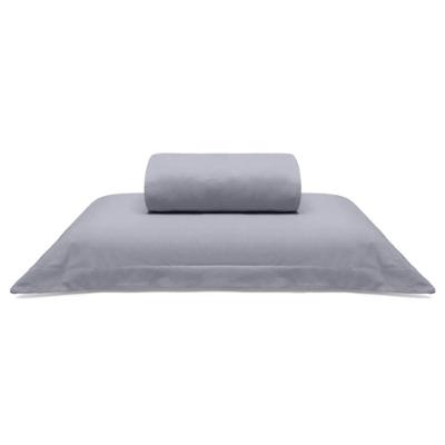 Jogo De Cama Buettner Solteiro King Malha 100% Algodão Liso 2 Peças Image Cinza