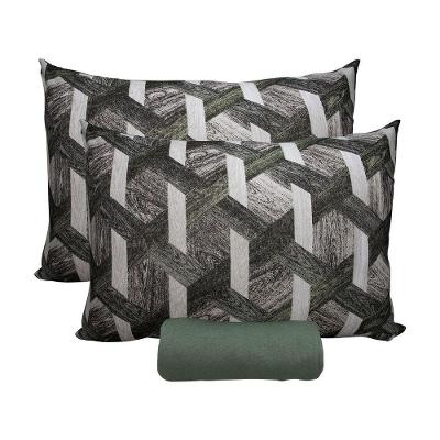 Jogo De Cama Queen Portallar Malha 100% Algodão Paris 3 Peças Verde