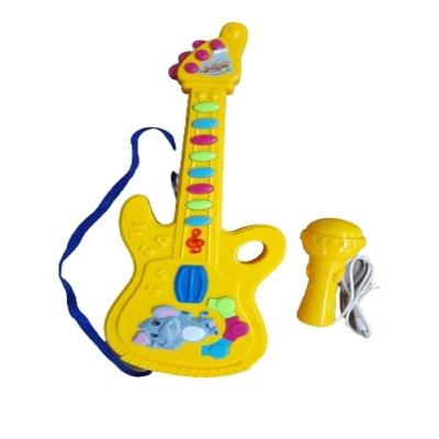 Guitarra Musical Infantil Rock Microfone Luz Menina Menino