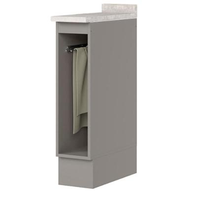 Balcão Porta Toalha Tampo 20cm C362 Americana Cinza Calcare Henn