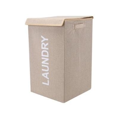 Cesto Organizador Dobravel 60L Com Tampa Para Roupas Sujas E Multiuso Para Banheiro E Quarto!