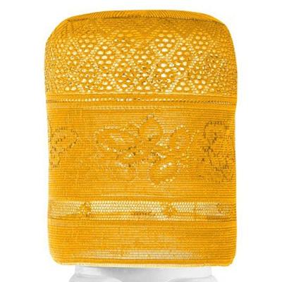 Capa De Galão De Agua Interlar Em Renda Retro Color 20 Litros Laranja