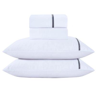 Jogo De Cama Lençol Queen Veraneio Percal 300 Fios 4 Peças - Branco - 100% Poliéster