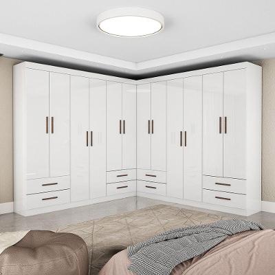Closet Casal Duplo Lu 12 Portas 8 Gavetas Branco