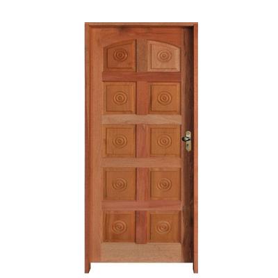 Porta Torneada 10 Bicos 82 X 2.10 Batente Misto 14 Cm Fechadura Externa Lado Esquerdo - Rodam