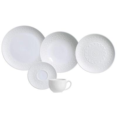 Aparelho De Jantar 20 Peças Agra Branco Porto Brasil