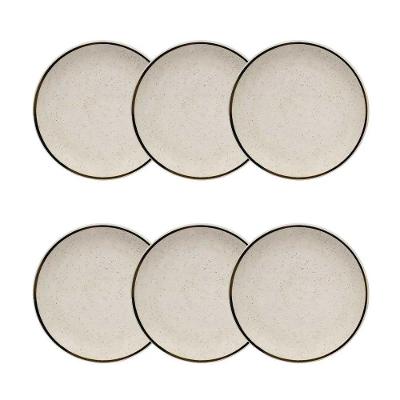 Conjunto De Pratos De Sobremesa 06 Peças Unni Brisa Oxford