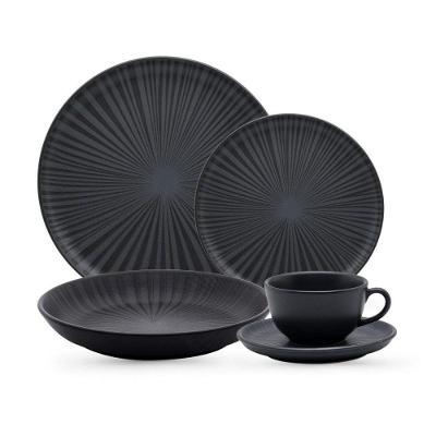 Aparelho De Jantar 20 Peças Flat ônix Oxford