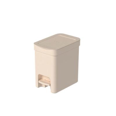 Lixeira Com Pedal Trium 6 L Bege Ou