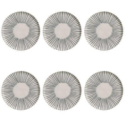 Conjunto De Pratos Rasos 06 Peças Bio Elemento Porto Brasil