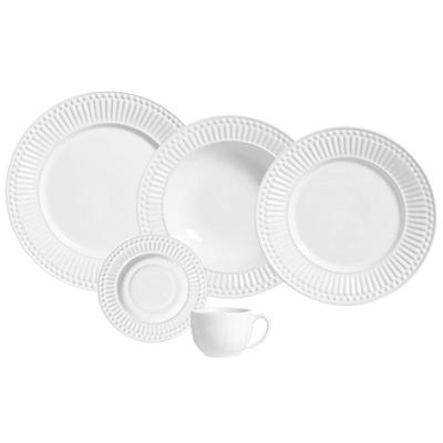 Aparelho De Jantar 20 Peças Roma Branco Porto Brasil