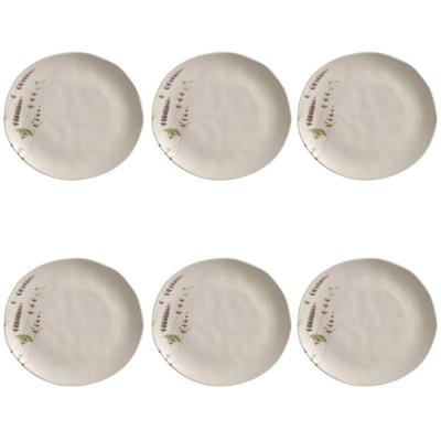 Conjunto De Pratos Rasos 06 Peças Orgânico Lavanda Porto Brasil