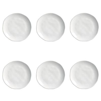 Conjunto De Pratos De Sobremesa 06 Peças Orgânico New White Porto Brasil