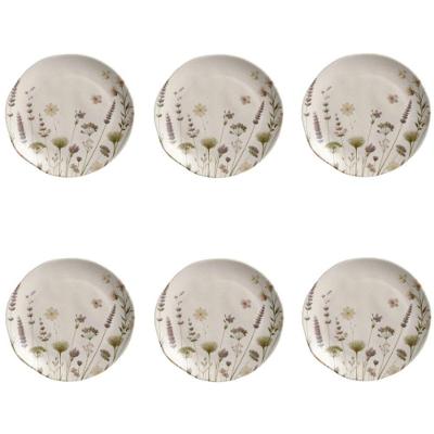 Conjunto De Pratos De Sobremesa 06 Peças Orgânico Lavanda Porto Brasil