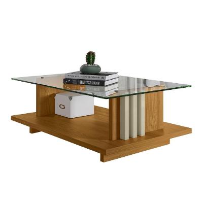 Mesa De Centro Com Detalhe Ripado Fire Z10 Cumaru Opala Mpozenato