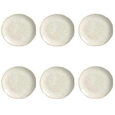 Conjunto De Pratos De Sobremesa 06 Peças Orgânico Vanilla Porto Brasil