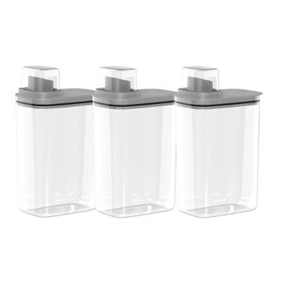 Kit 03 Dispenser De Sabão 2,3 Litros Flow Chumbo Ou
