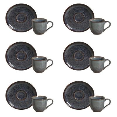Conjunto De Xícara De Cafezinho Com Pires 06 Peças Bio Titanium Porto Brasil