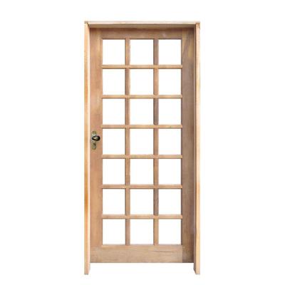 Kit Porta Quadriculada 82 X 2.10 Batente 14 Cm Fechadura Externa Lado Direito - Rodam