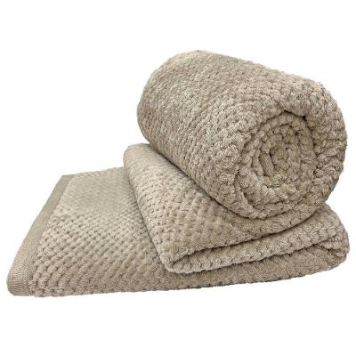 Cobertor Manta Queen Diamond 100% Poliéster Bege