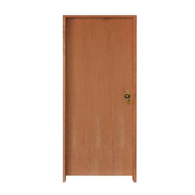 Kit Porta Lisa Padrão Imbuia 1.02 X 2.10 Batente 14cm Fechadura Externa Lado Esquerdo - Hale