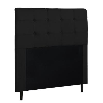 Cabeceira Cama Box Casal 140cm Luna I02 Suede Preto - Mpozenato
