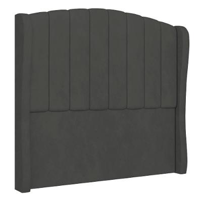 Cabeceira Casal King Cama Box 195cm Glenda I02 Veludo Chumbo - Mpozenato