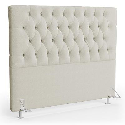 Cabeceira Casal Queen Cama Box 160cm Cristal C16 Boucle Bege - Mpozenato