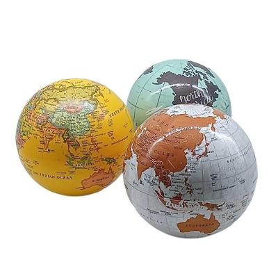 Globo Terrestre Giratório Com Led Iluminação Decoração E Conhecimento Com Mapa-múndi Detalhado Amarelo