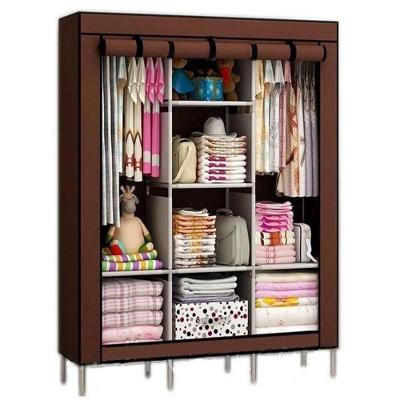 Guarda-roupa Portátil Grande Com Cabideiro E Prateleiras 175cm