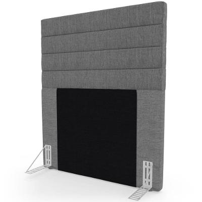 Cabeceira Cama Box Solteiro 90cm Rubi W01 Linho Cinza Escuro - Mpozenato