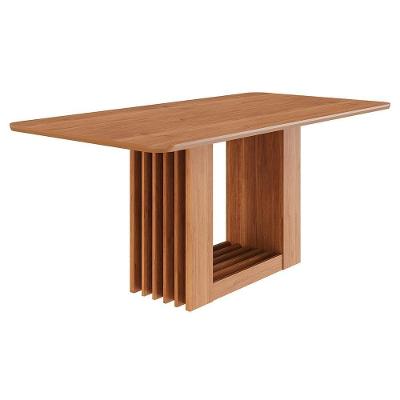 Mesa De Jantar Retangular Ariela 180x90 Cinamomo Com Tampo Em Mdf - Cimol Móveis Cinamomo